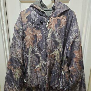 Gander Mountain L Hood Jacket Mossy Oak Scent-Lok Quilted Thinsulate Pockets